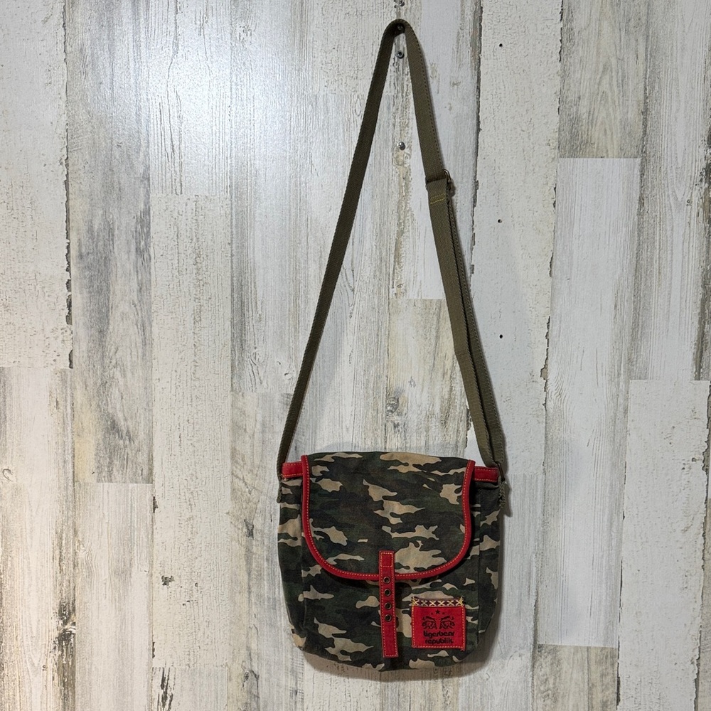 Camouflage Crossbody Bag with Red Trim - Picture 3 of 8